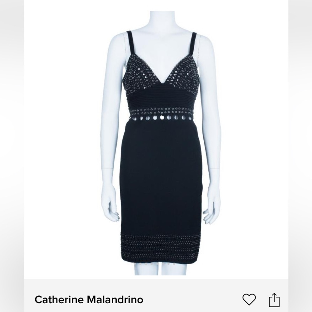 Catherine Malandrino Black Sheath Cocktail Dress